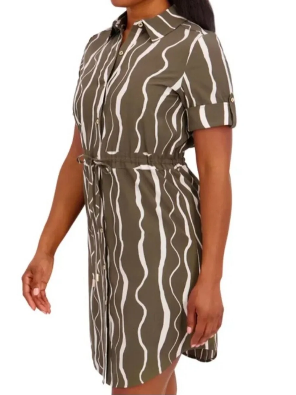H by Halston button front